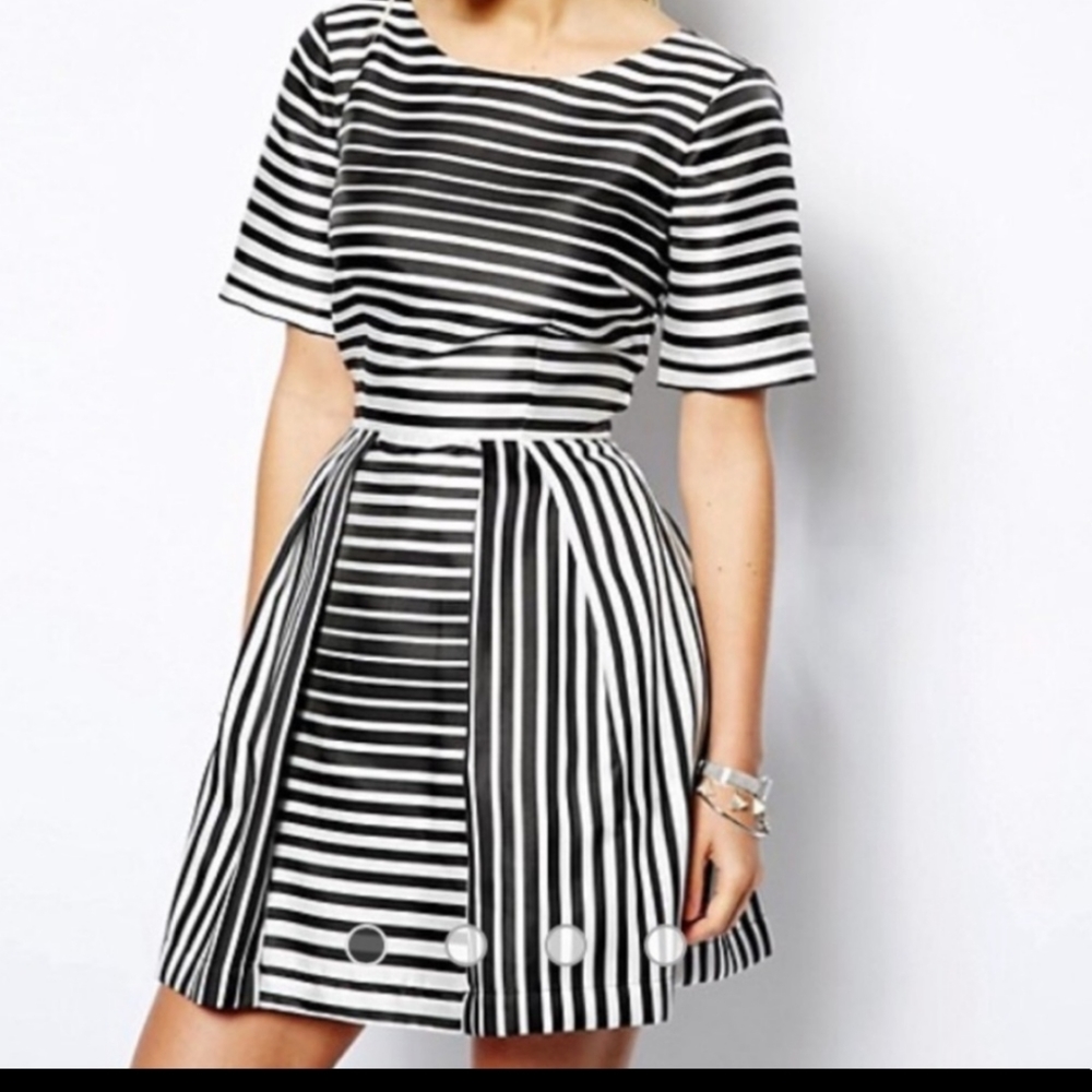 NWOT ASOS Striped Fit & Flare Skater 6